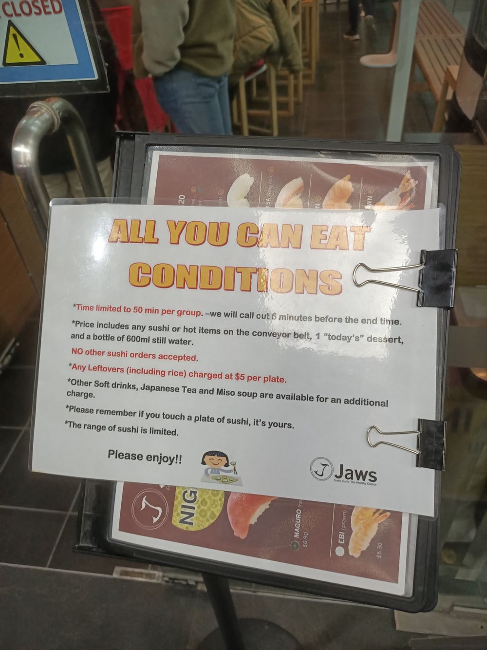 Jaws Sushi All You Can Eat (Perth)