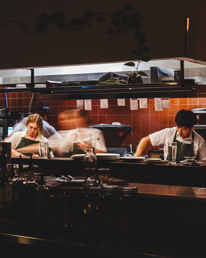 Chefs working in a kitchen